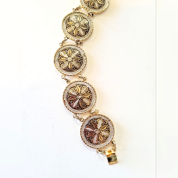 DAMASCENE COIN LINK ENAMEL BRACELET - Picture 2 of 8